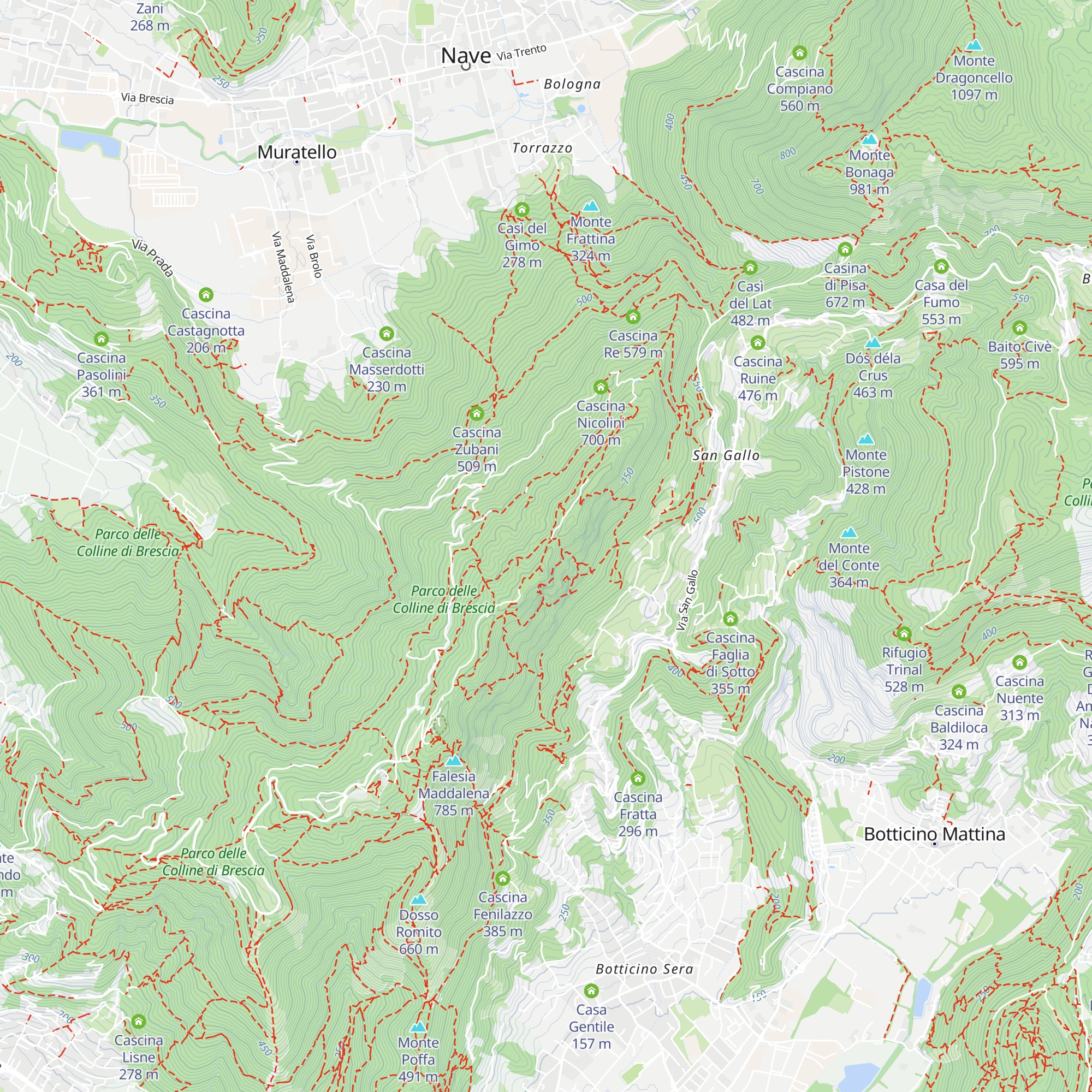 Cascina Rossi map