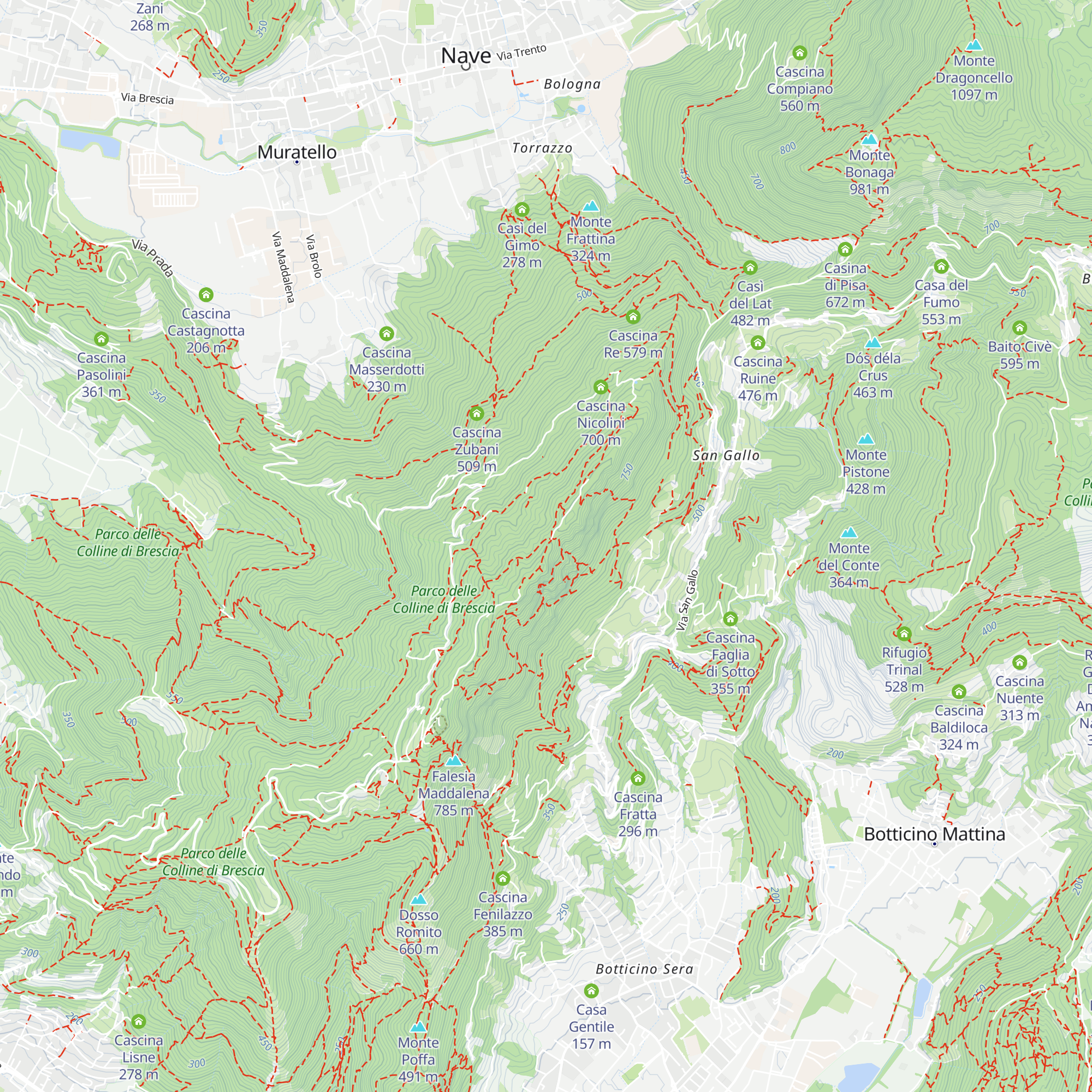 Cascina Rossi map