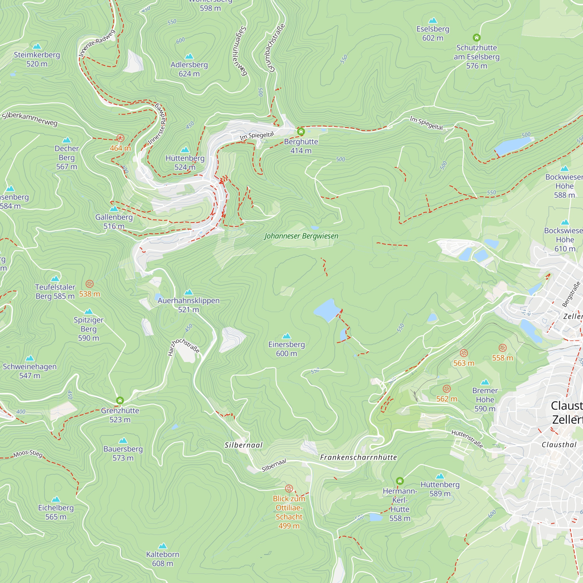 Onkel Erichs Hütte map