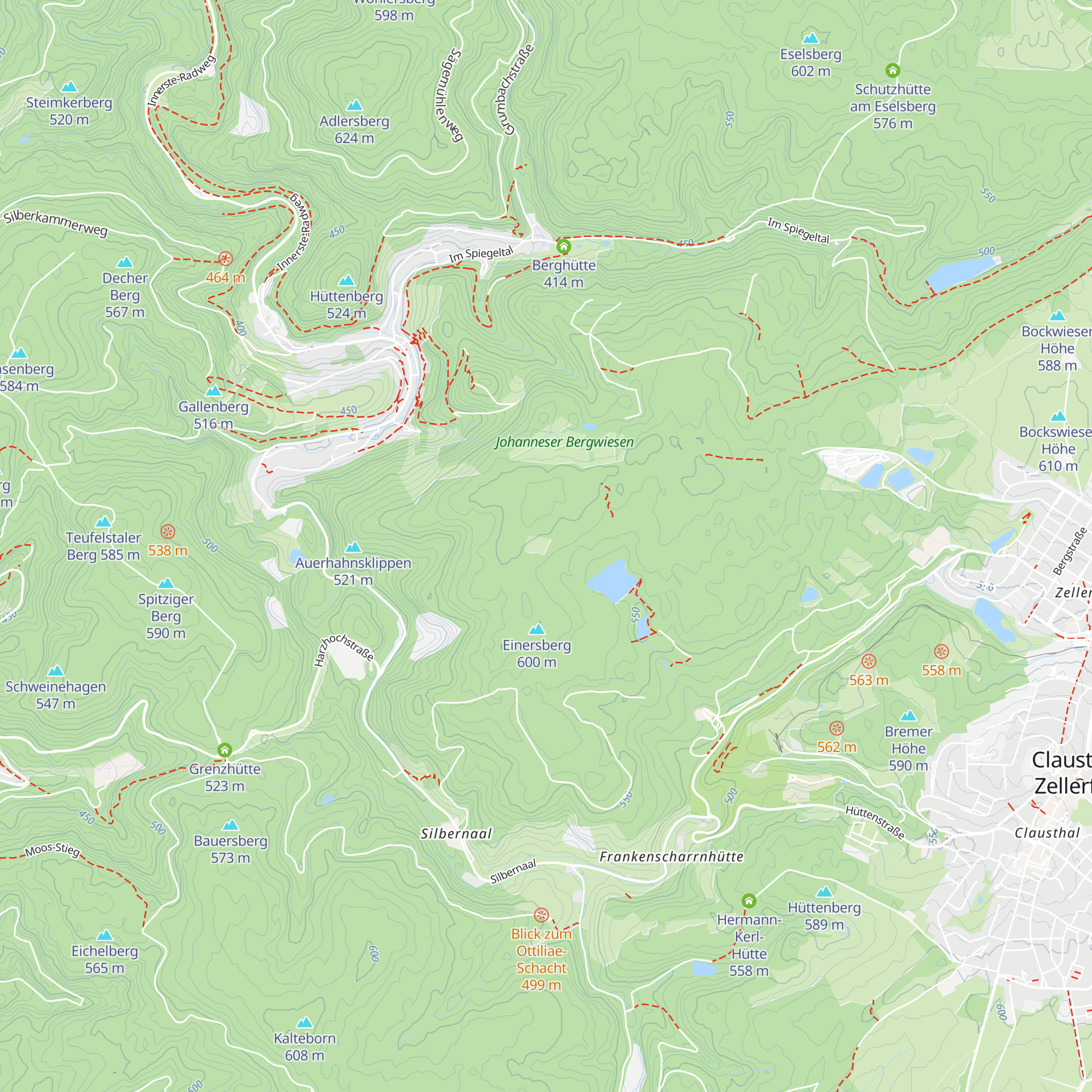 Onkel Erichs Hütte map