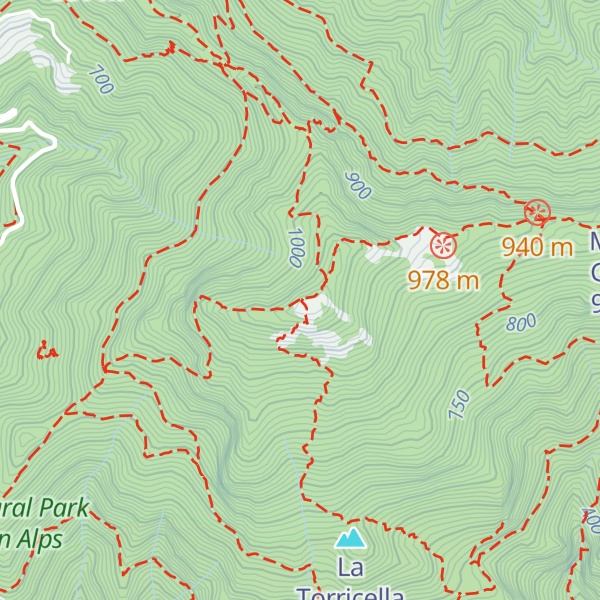 Map of Monte Gabberi