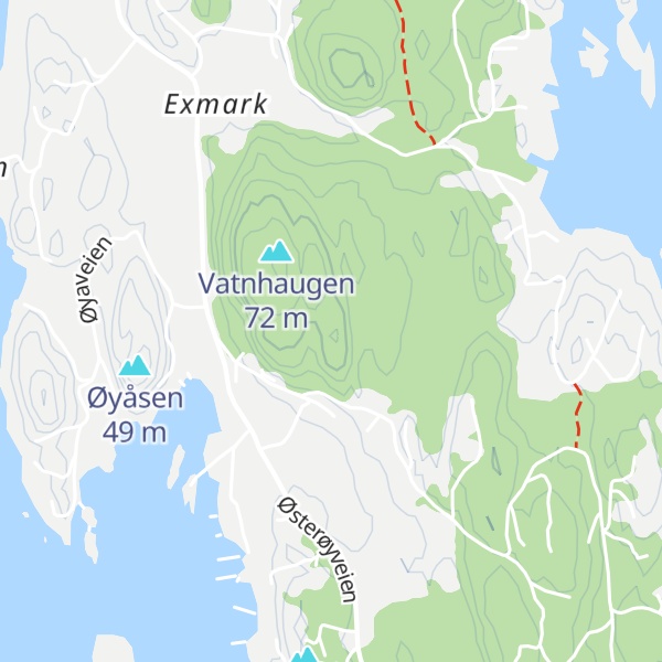 Map of Lille Vatnhaugen