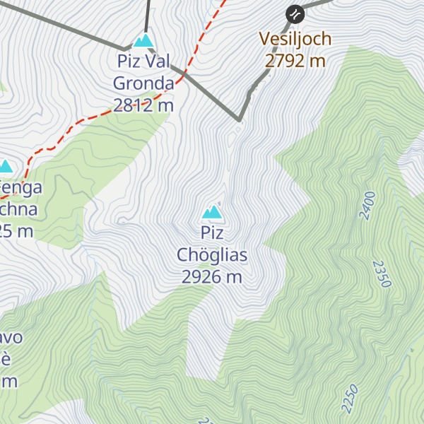 Map of Piz Chöglias