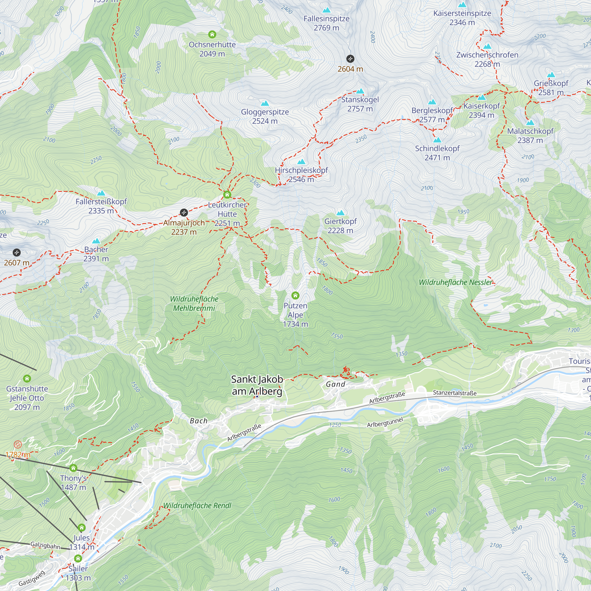 Putzen Alpe map