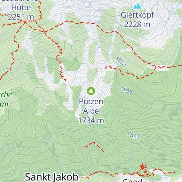 Map of Putzen Alpe