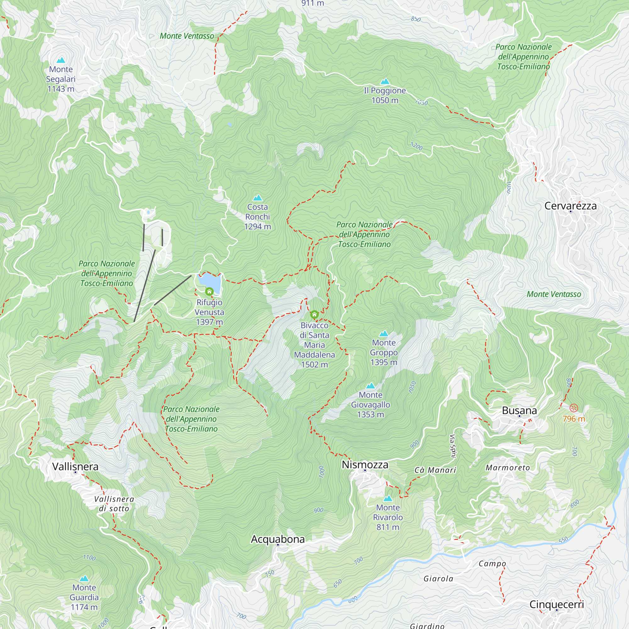 Bivacco di Santa Maria Maddalena map