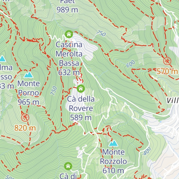 Map of Casa Porta - Parecchini