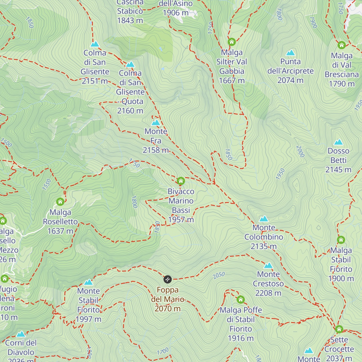 Bivacco Marino Bassi map