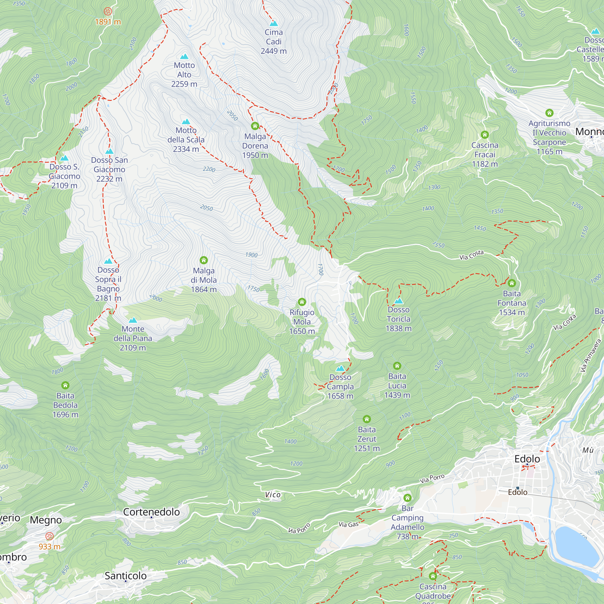 Rifugio Mola map