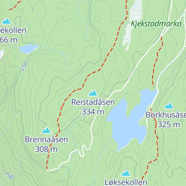 Map of Reistadåsen