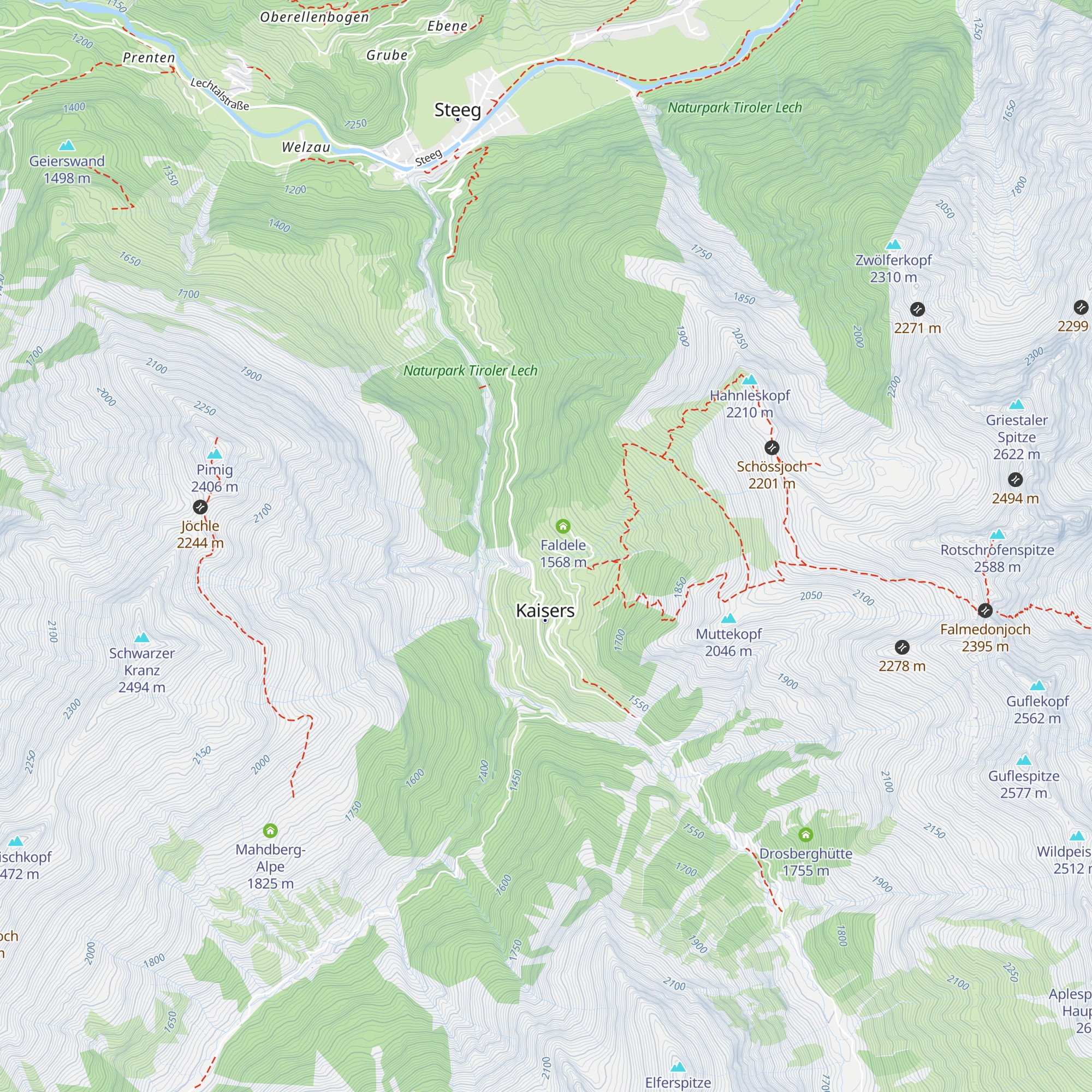 Schrofen map