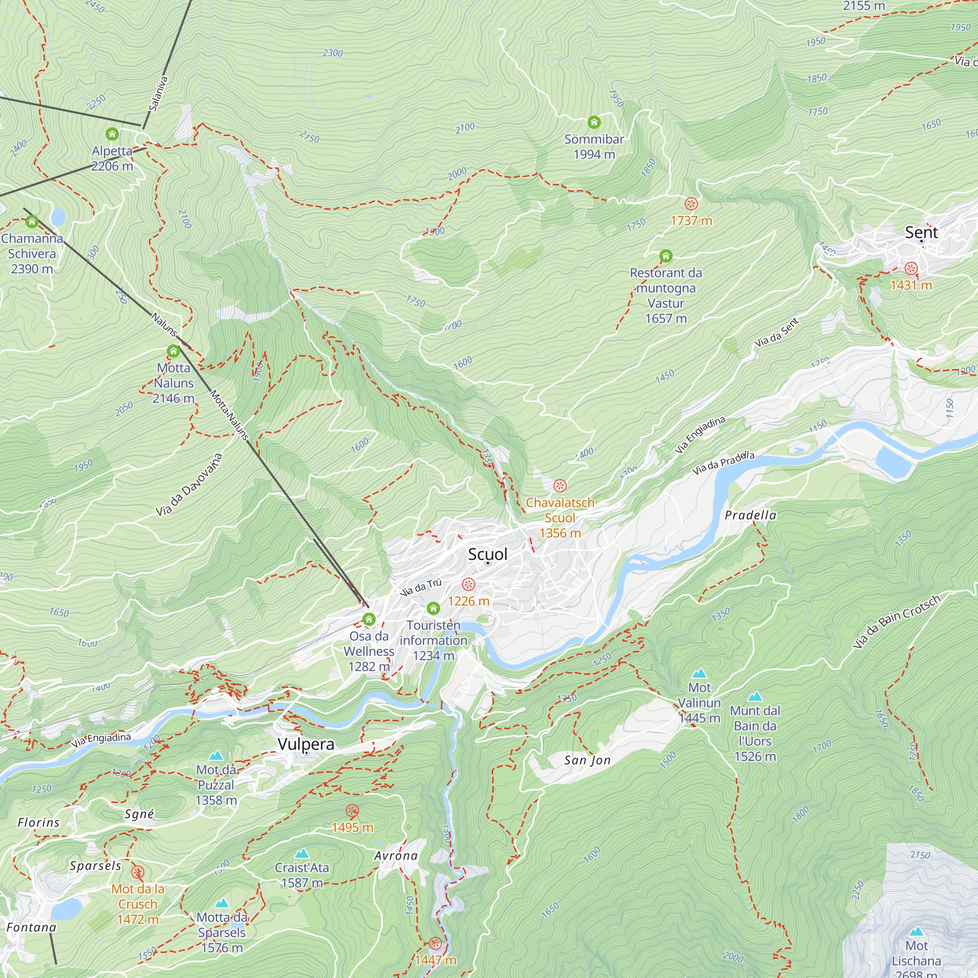 Chasa da battasendas Tanter Dossa map
