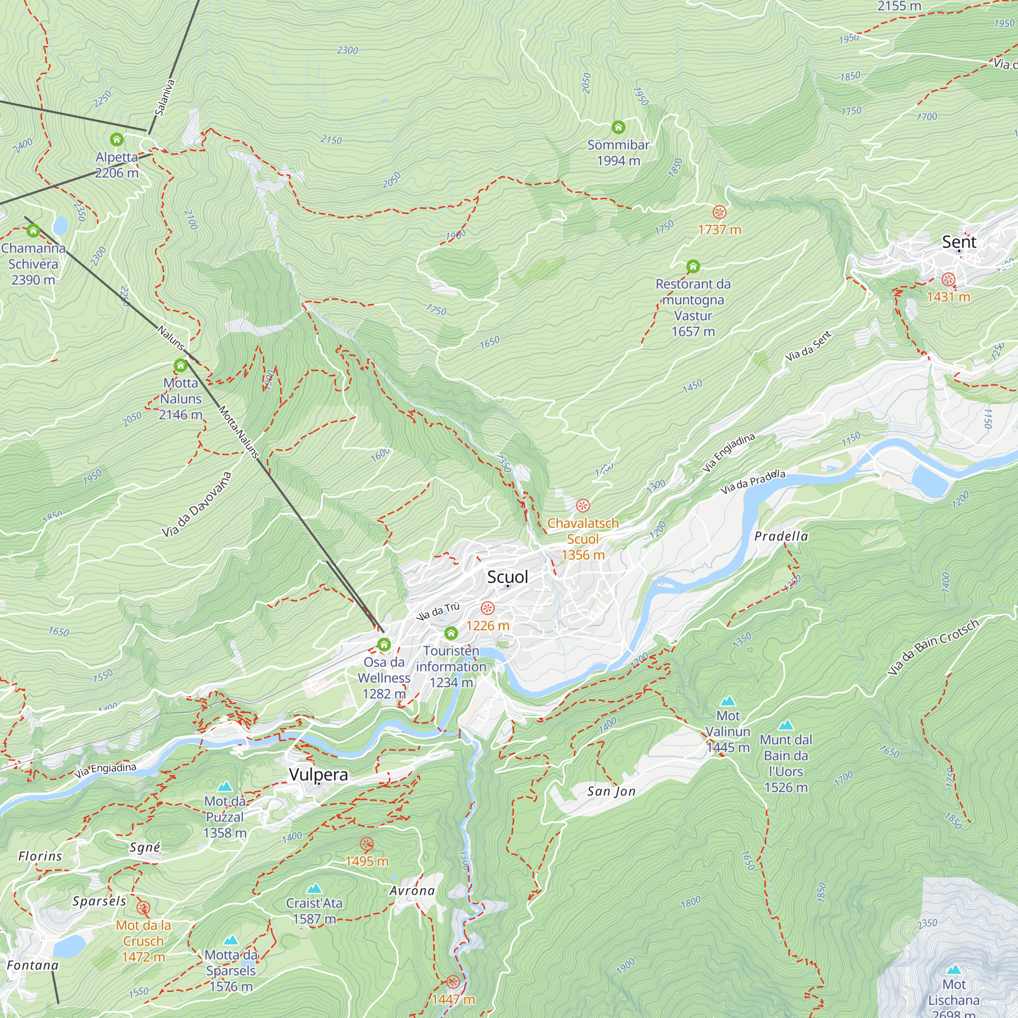 Chasa da battasendas Tanter Dossa map