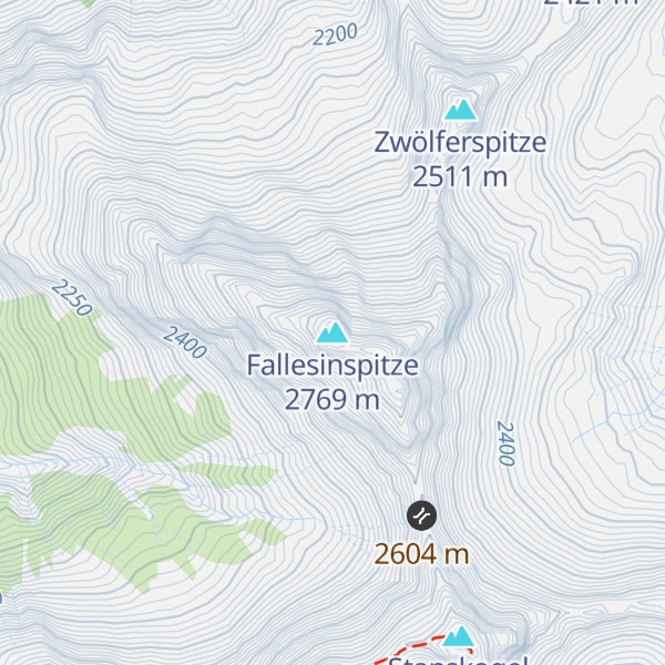 Map of Fallesinspitze