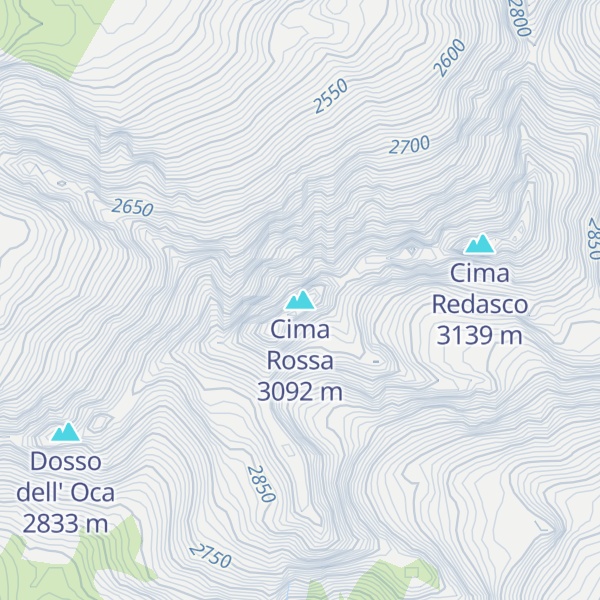 Map of Cima Rossa