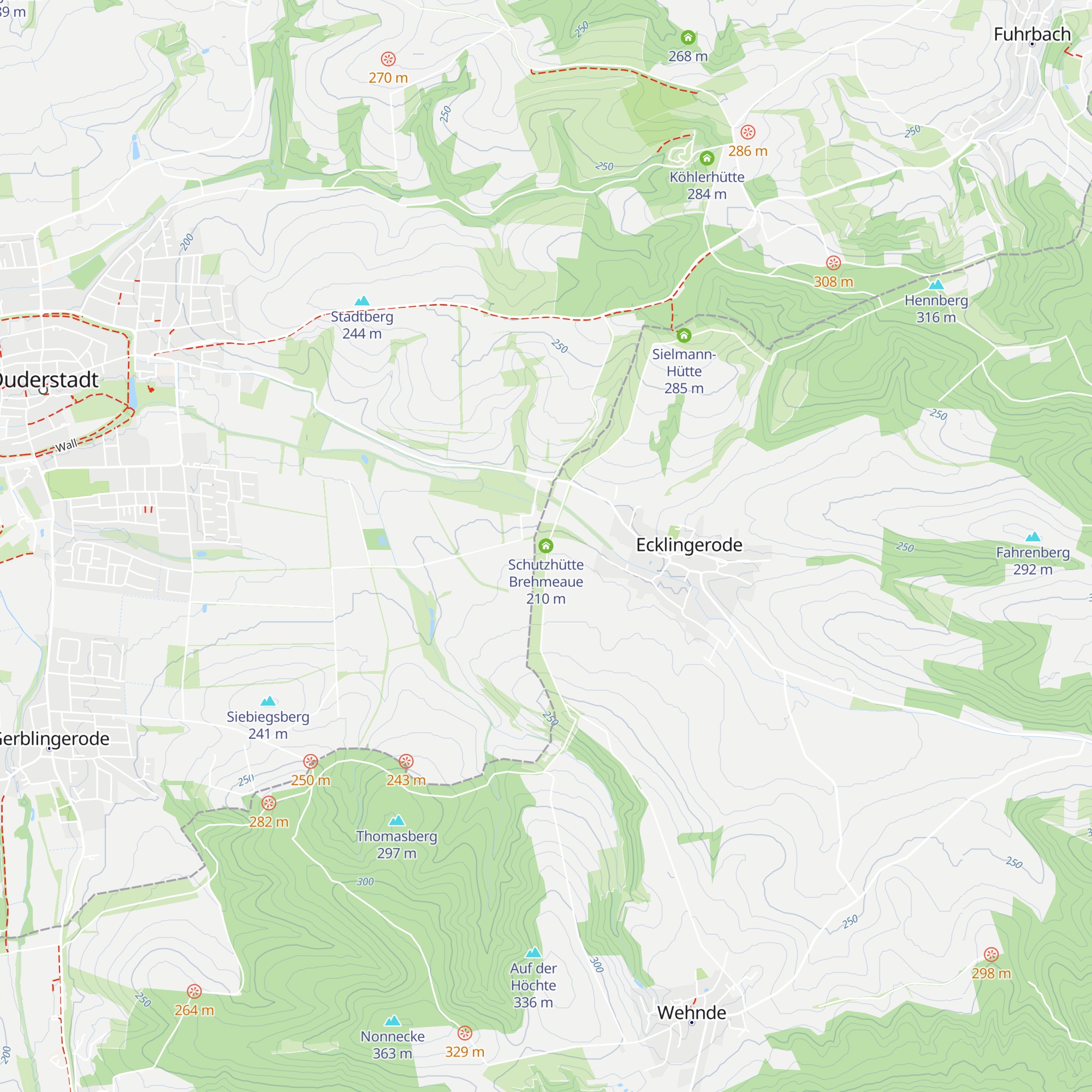 Schutzhütte Brehmeaue map