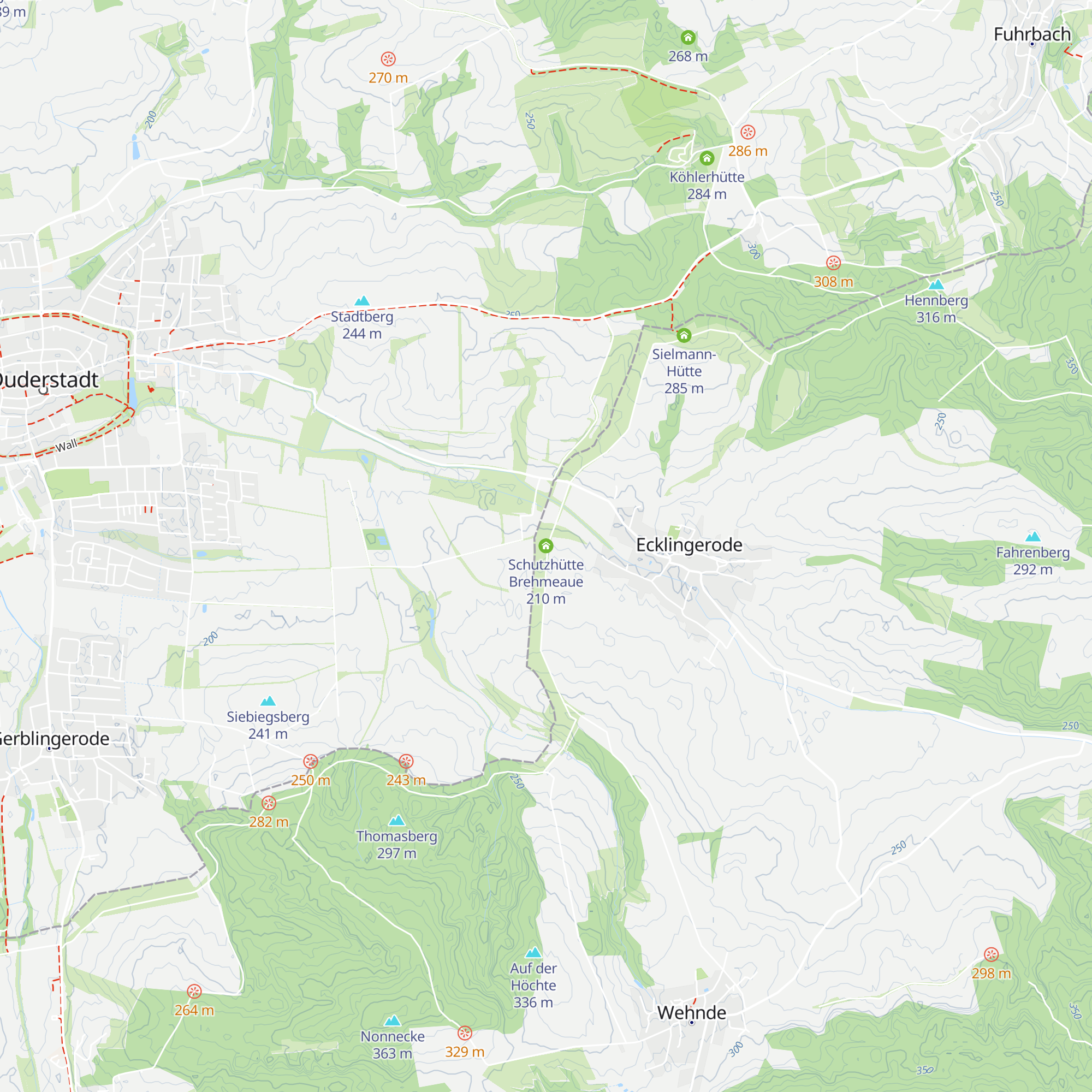 Schutzhütte Brehmeaue map