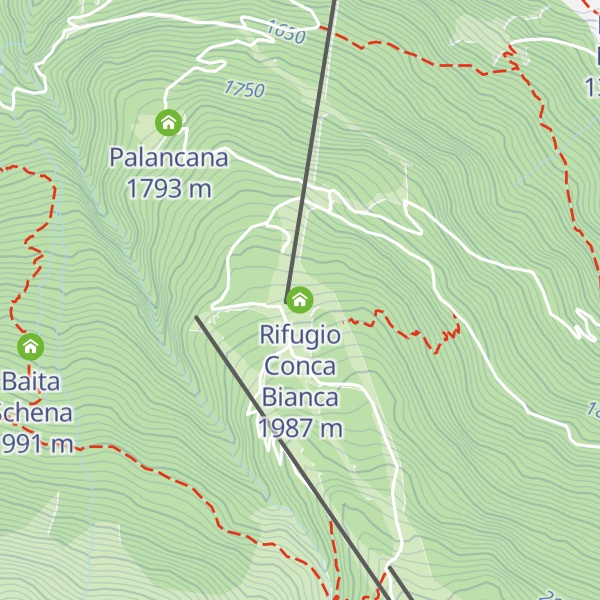 Map of Rifugio Conca Bianca