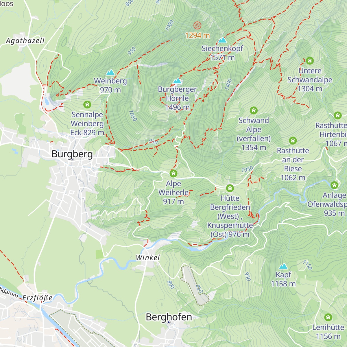 Alpe Weiherle map