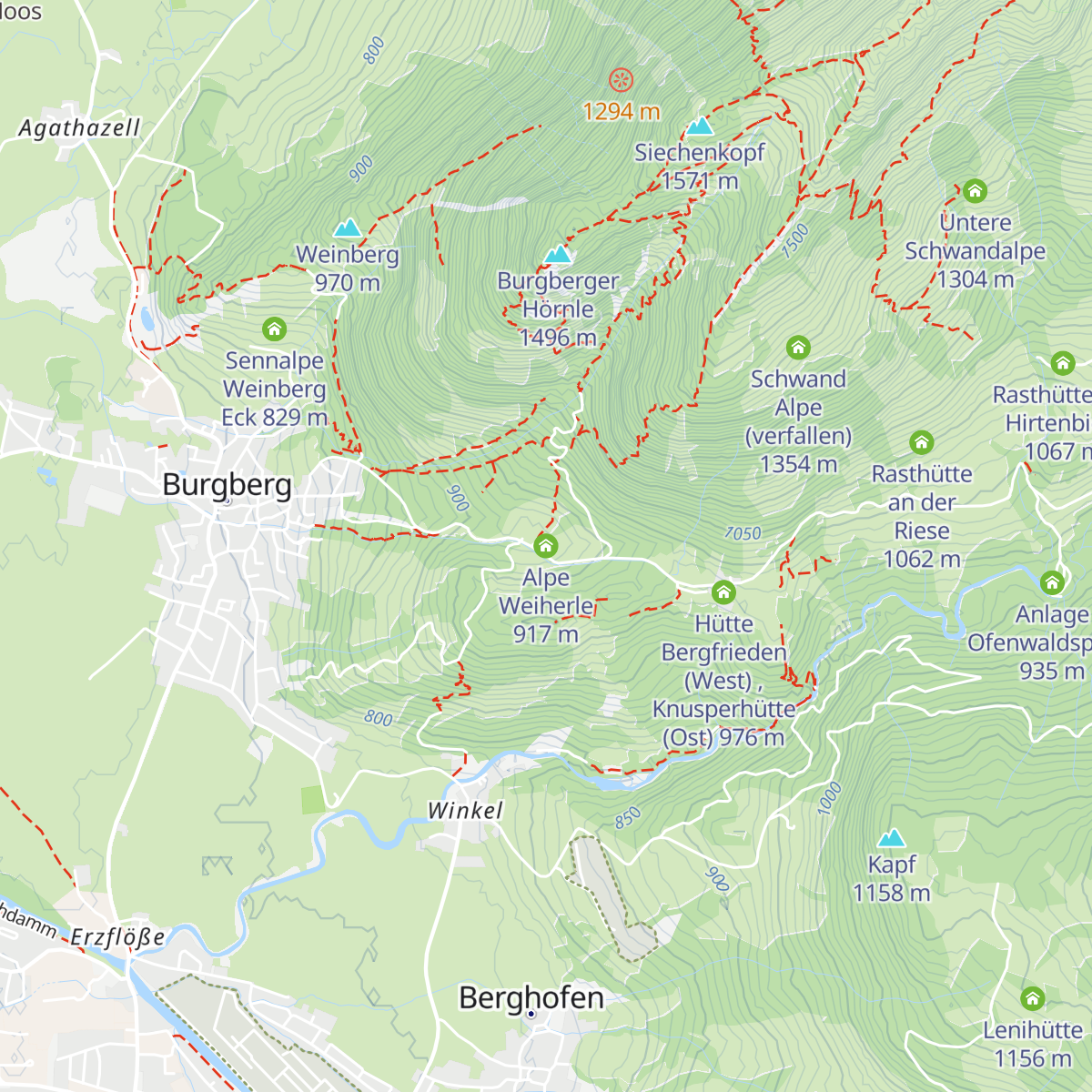 Alpe Weiherle map