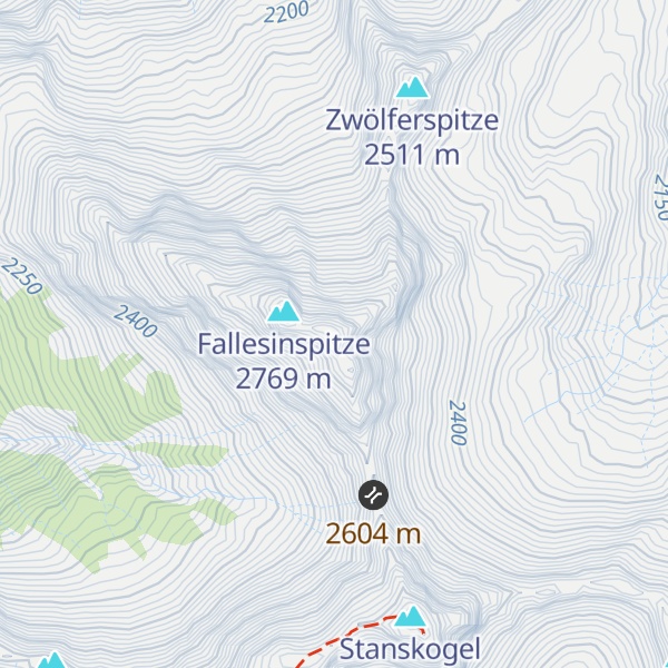 Map of Fallesinspitze Südgipfel