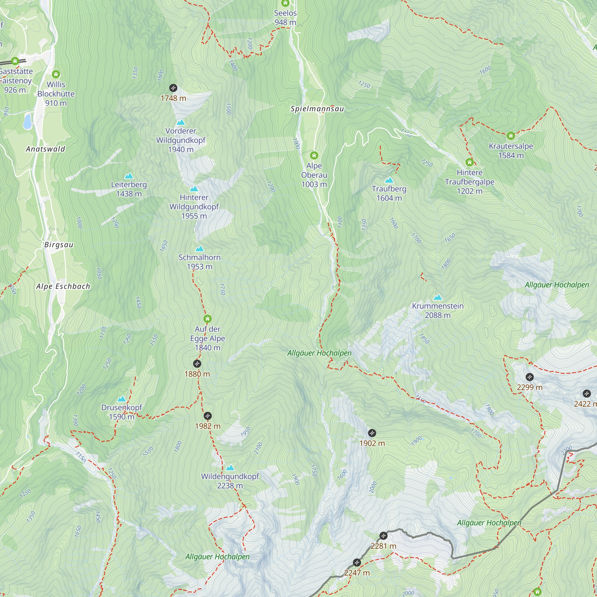 Untermädelealpe map
