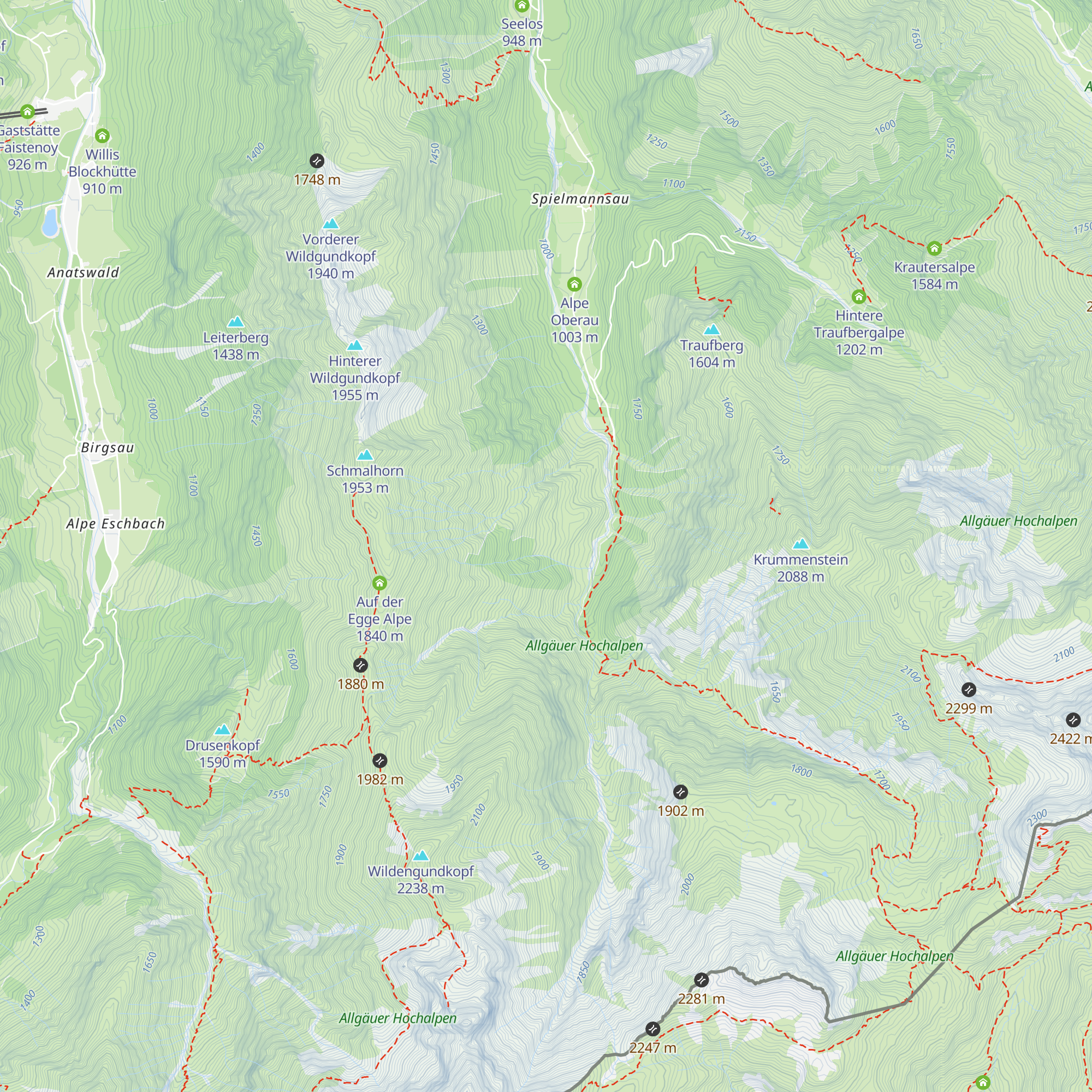 Untermädelealpe map