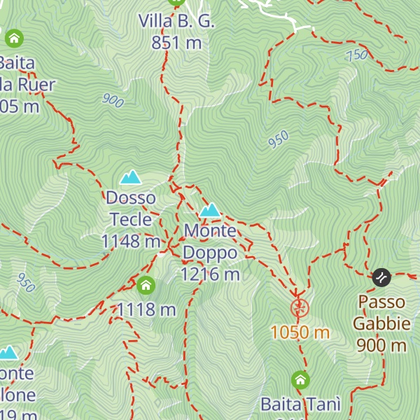 Map of Monte Doppo