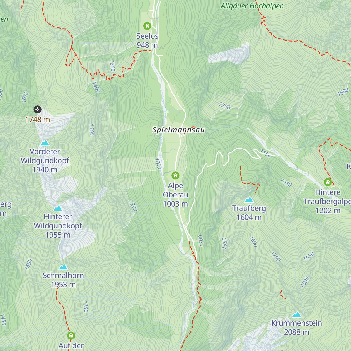 Alpe Oberau map