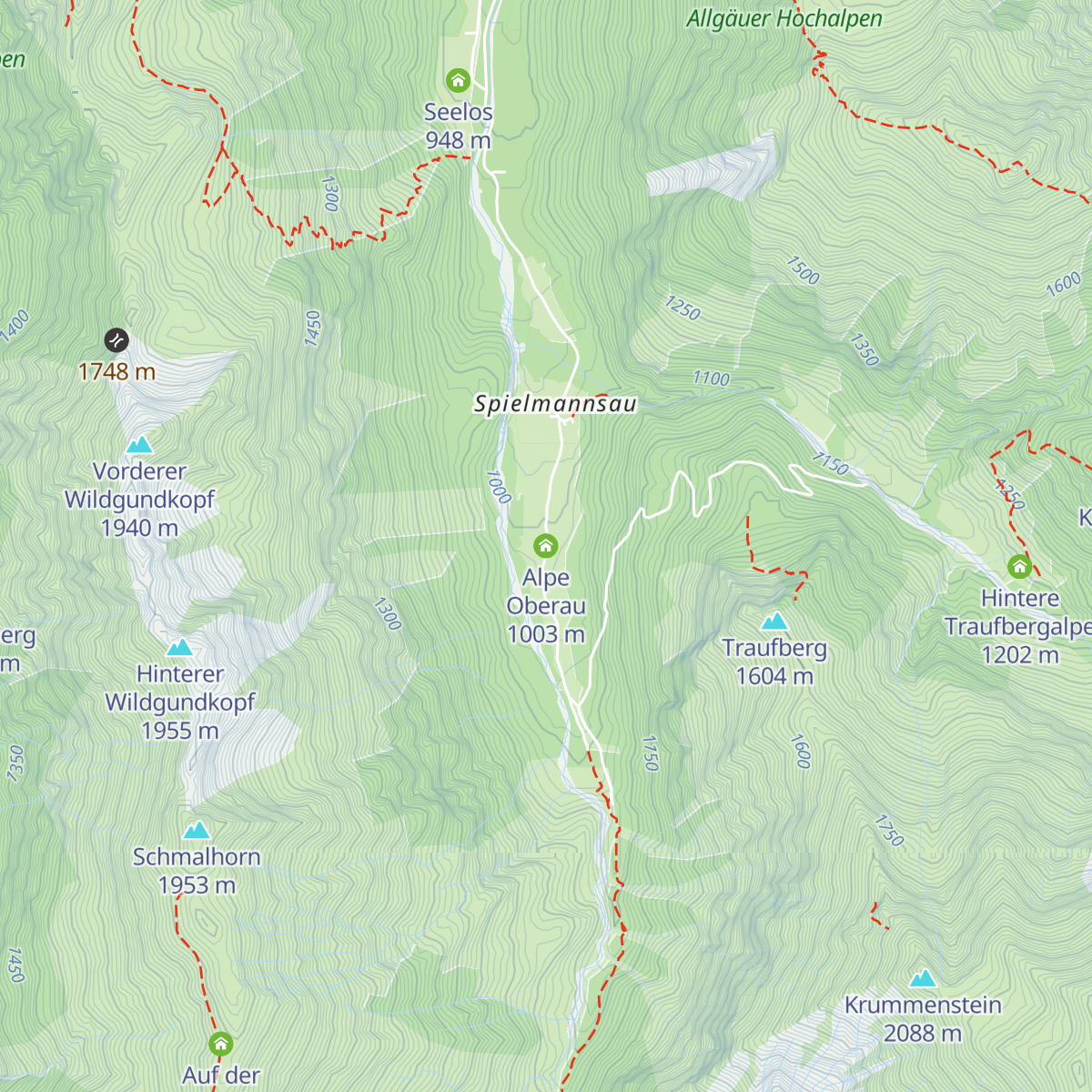 Alpe Oberau map