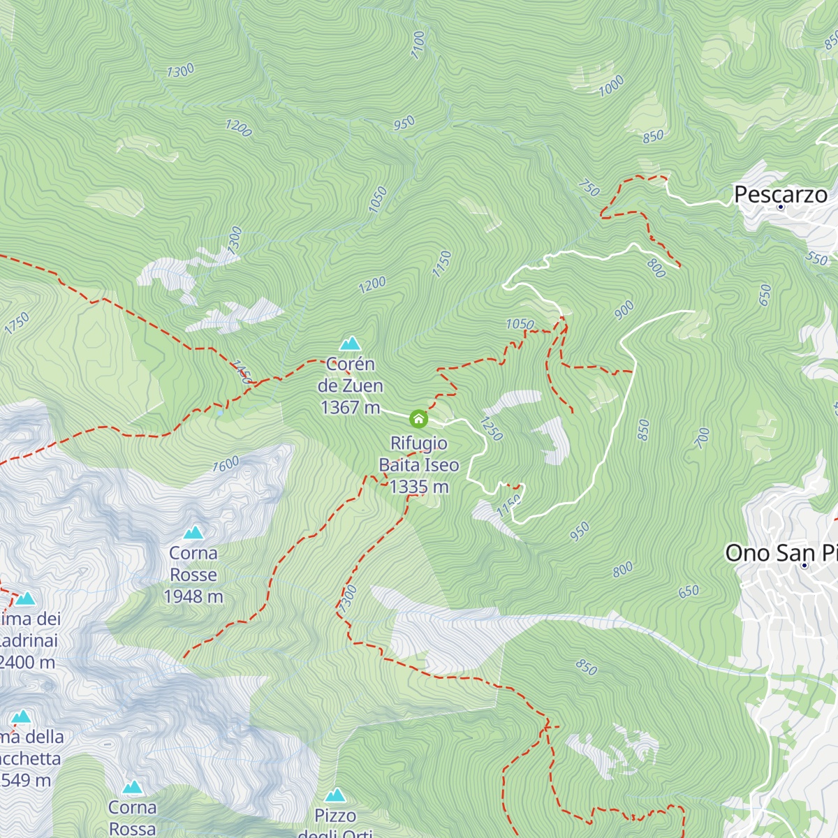 Rifugio Baita Iseo map