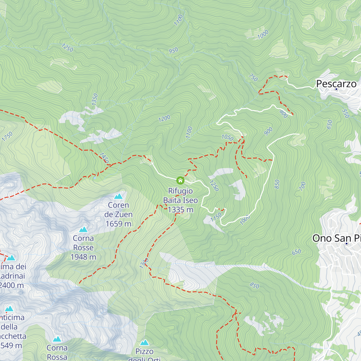 Rifugio Baita Iseo map