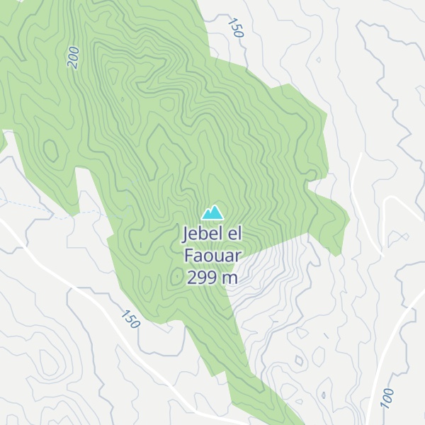 Map of Jebel el Faouar