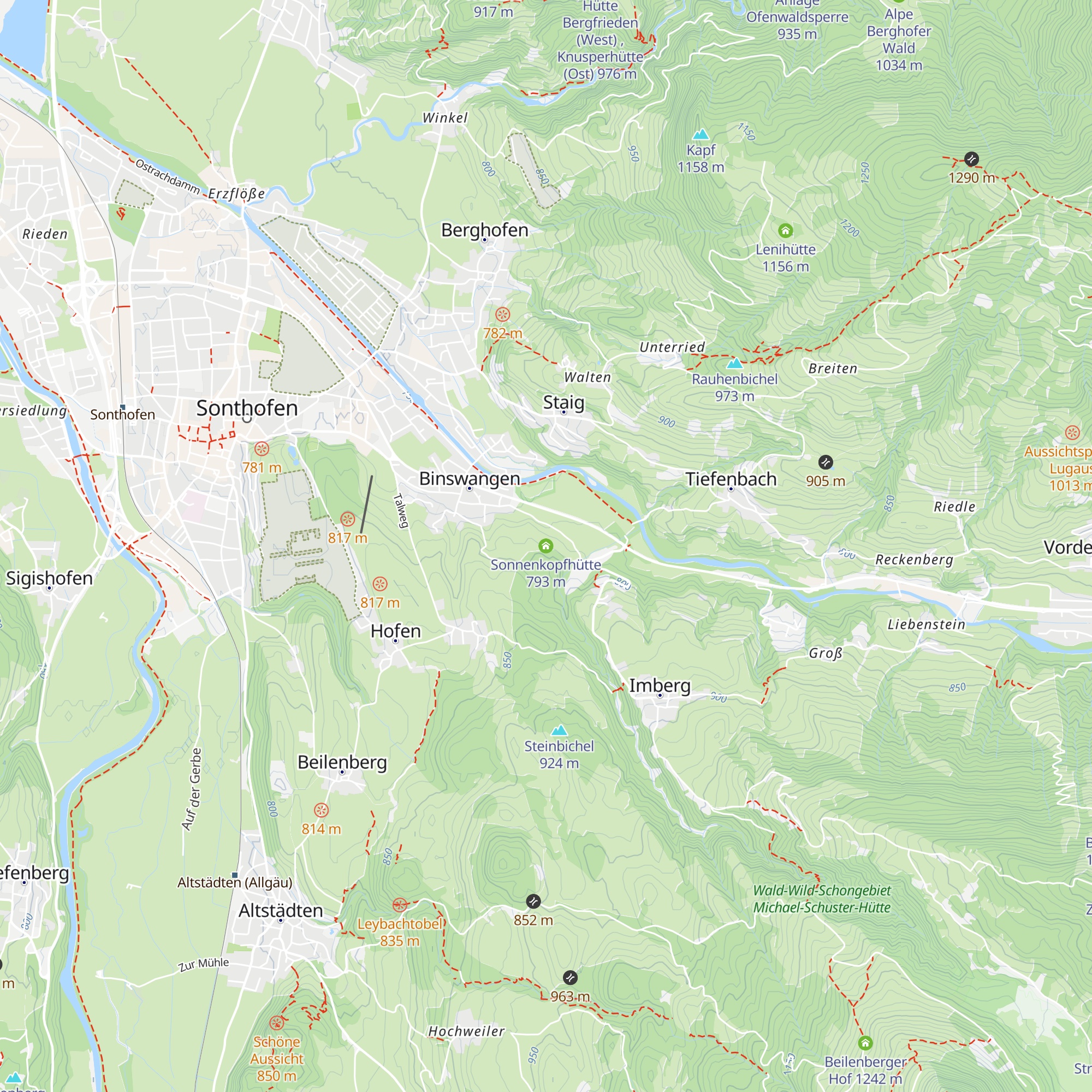 Sonnenkopfhütte map