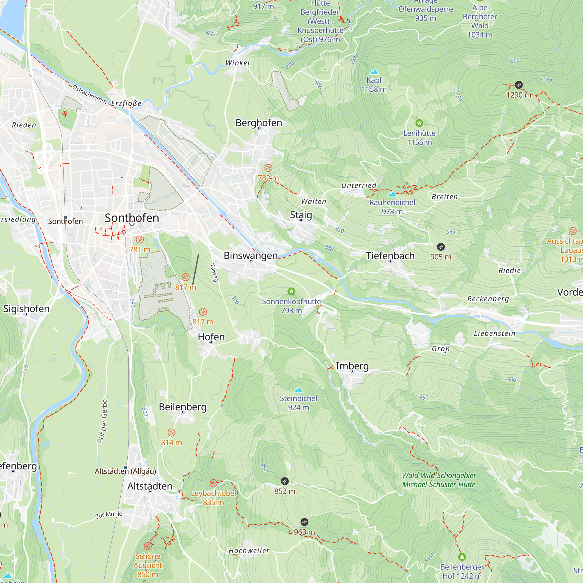 Sonnenkopfhütte map