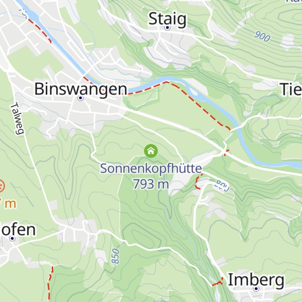 Map of Sonnenkopfhütte