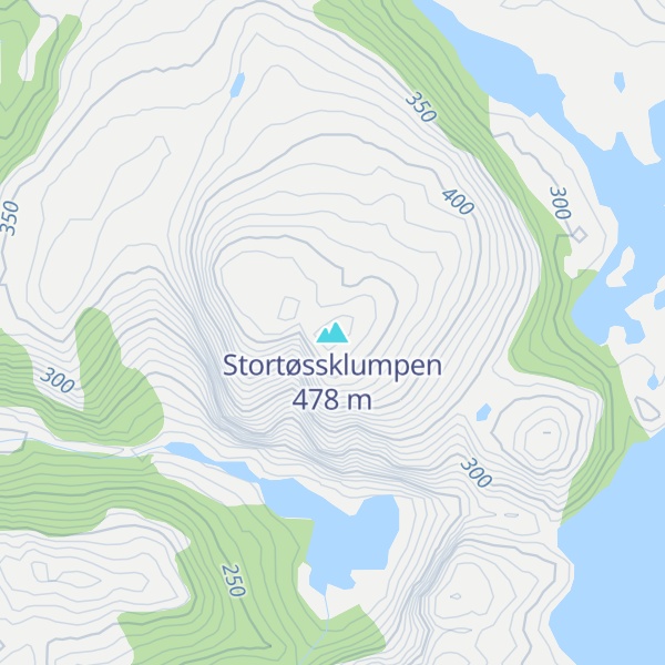 Map of Stortøssklumpen