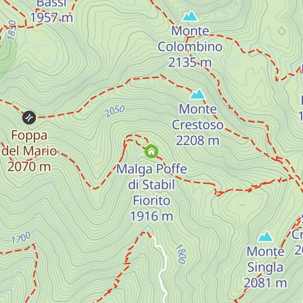 Map of Malga Poffe di Stabil Fiorito