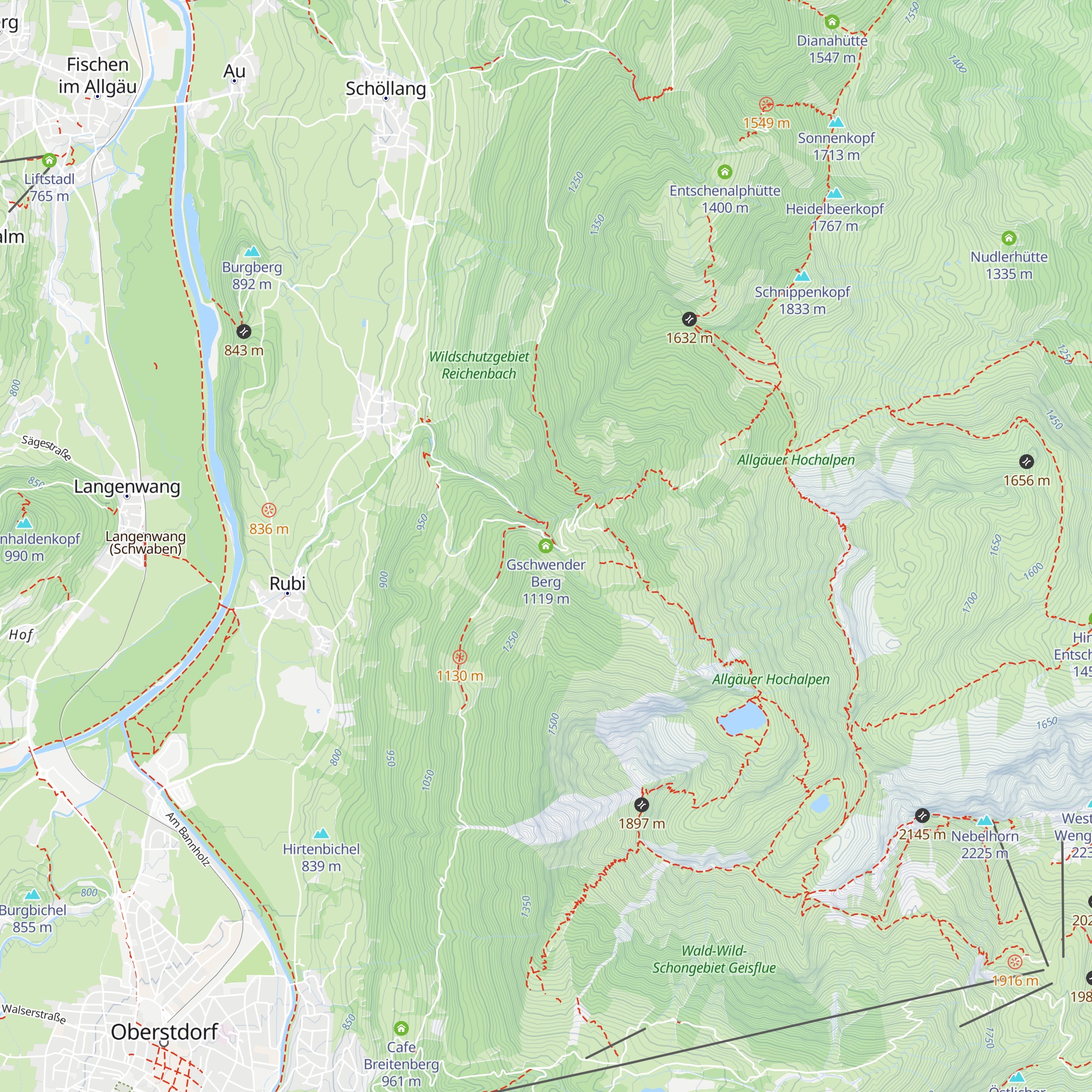 Gschwender Berg map