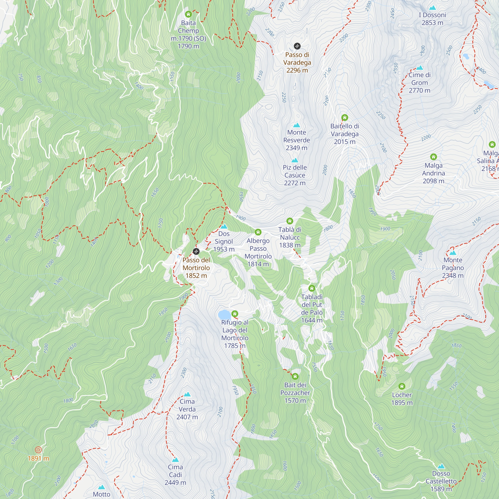 Agriturismo Malga Mortirolo map