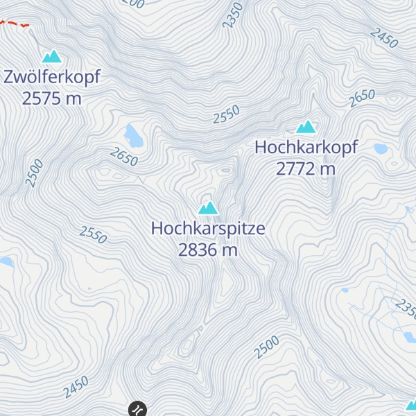 Map of Hochkarspitze