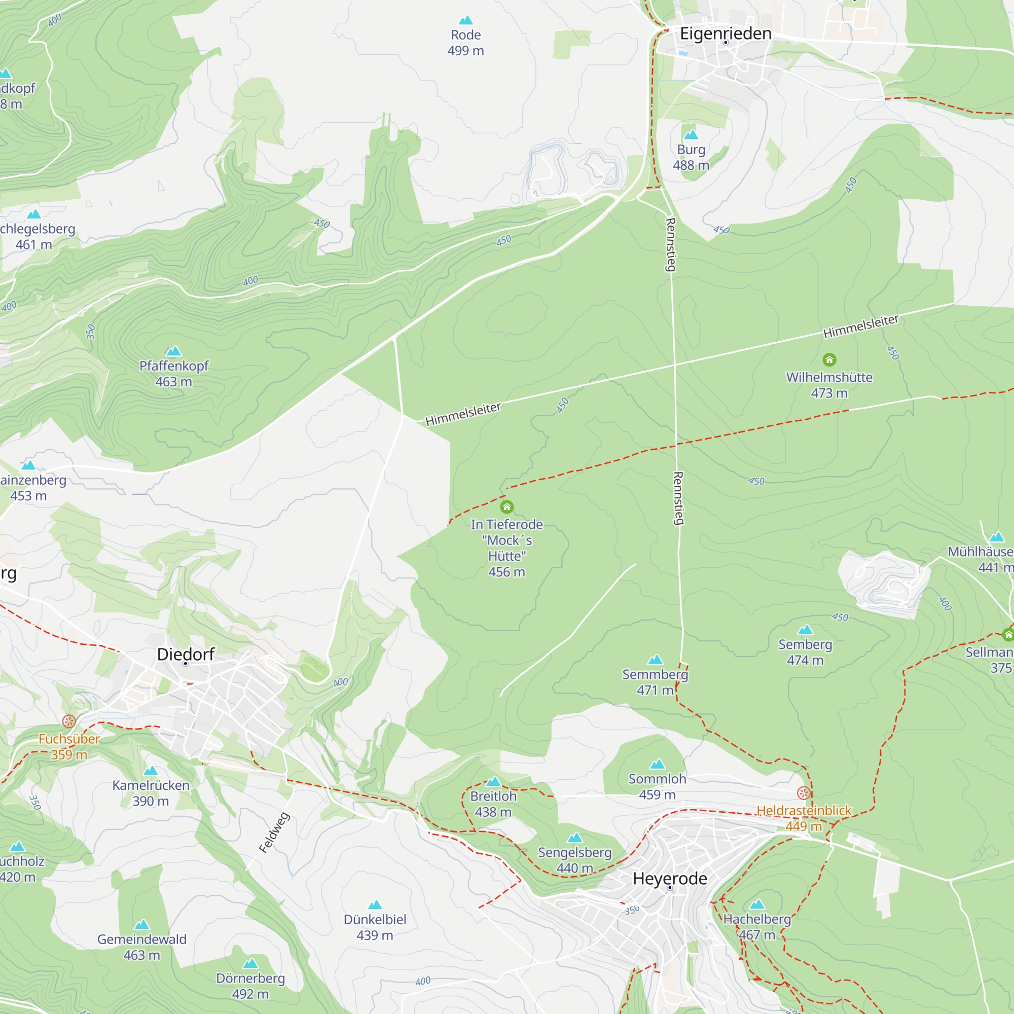 In Tieferode "Mock´s Hütte" map