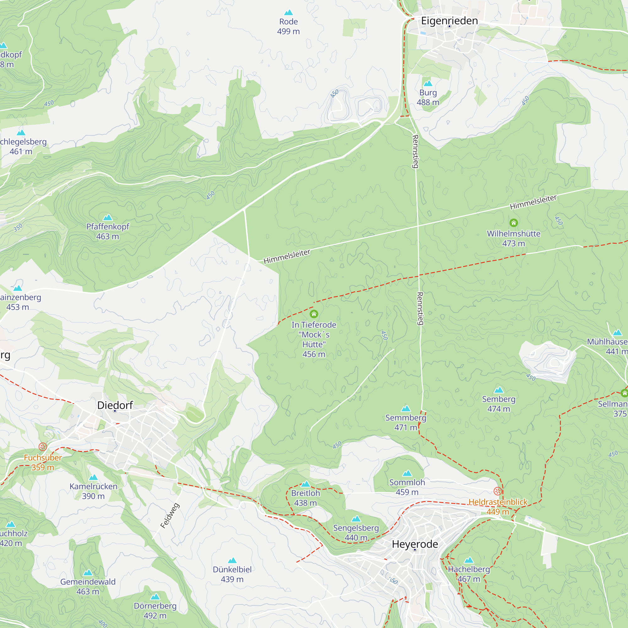 In Tieferode "Mock´s Hütte" map