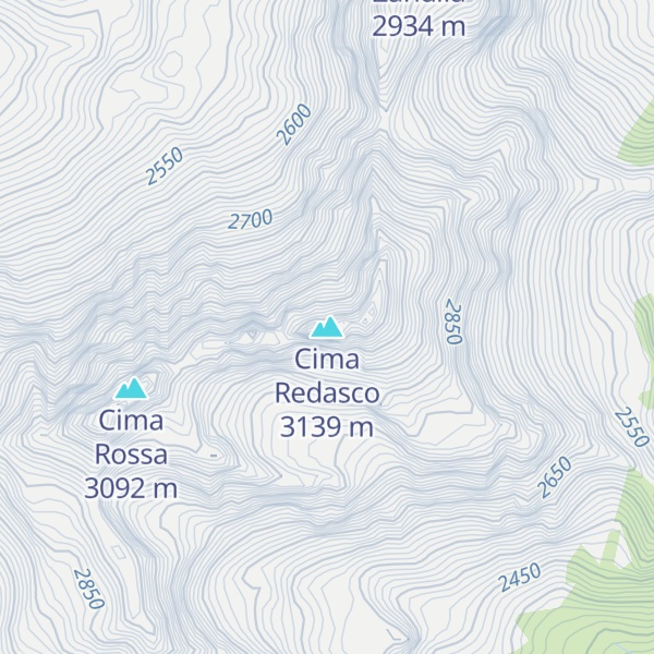 Map of Cima Redasco