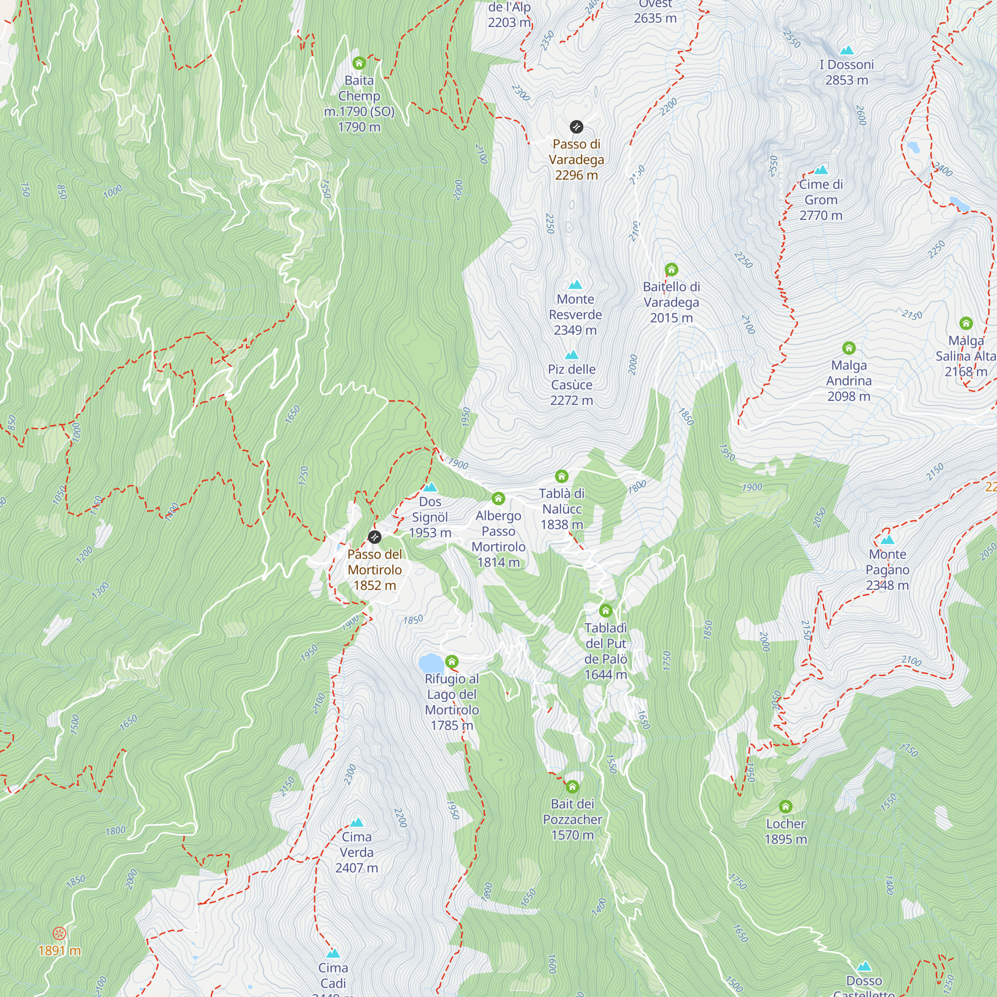 Albergo Passo Mortirolo map