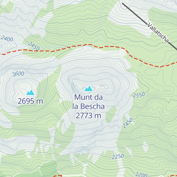 Map of Munt da la Bescha