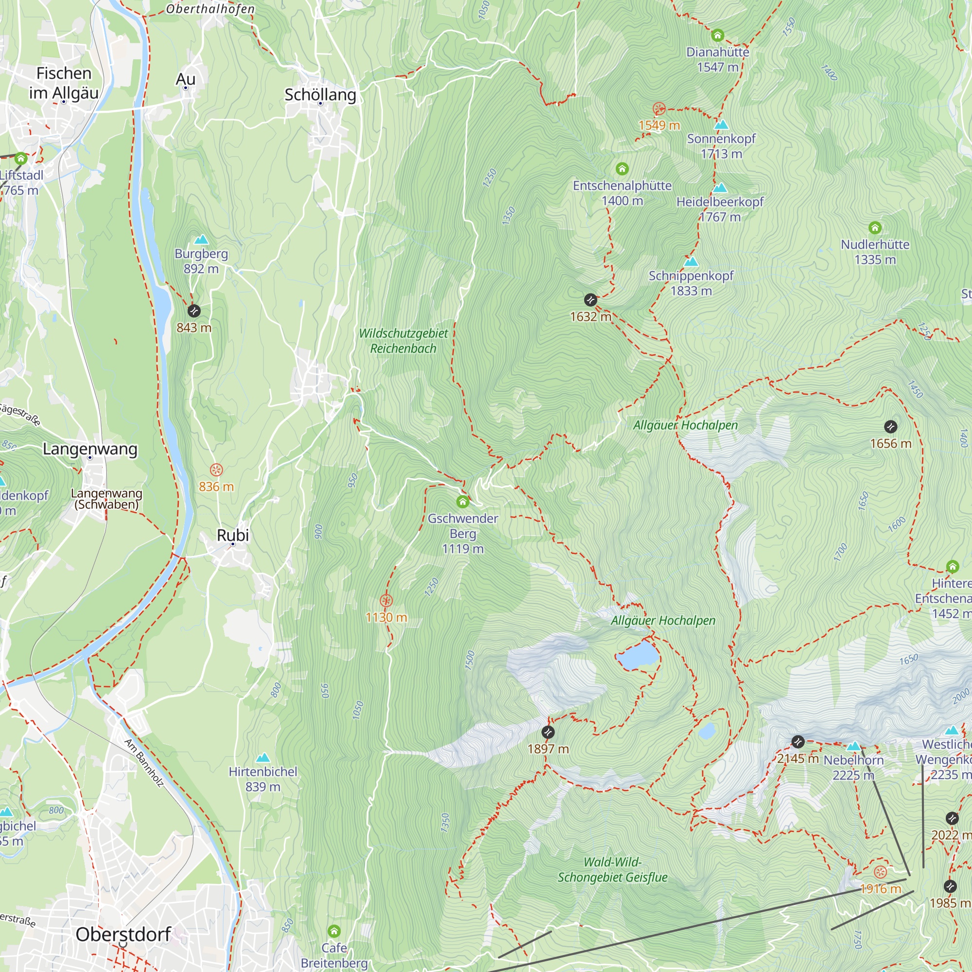 Berggasthof Gaisalpe map