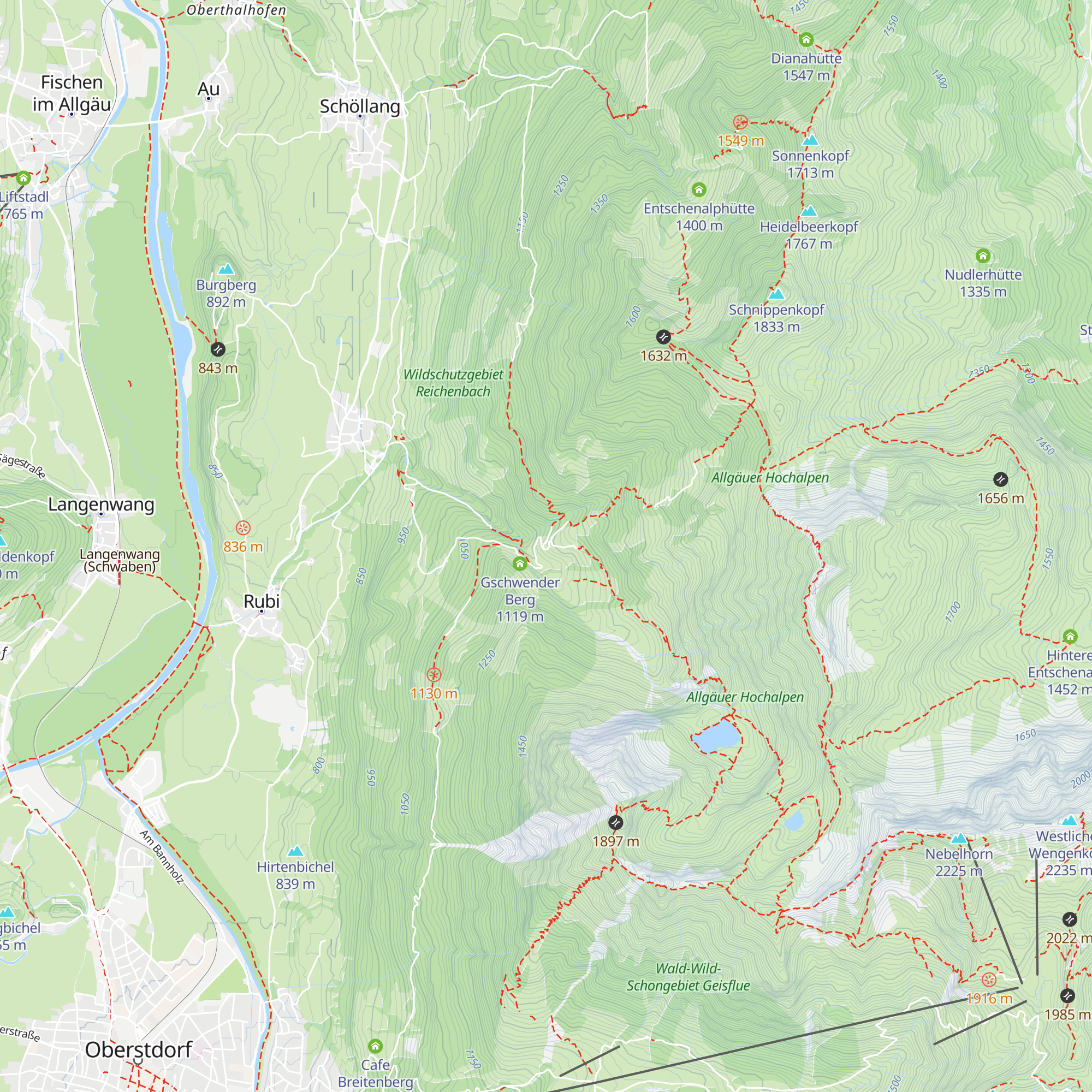Berggasthof Gaisalpe map