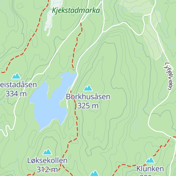 Map of Borkhusåsen