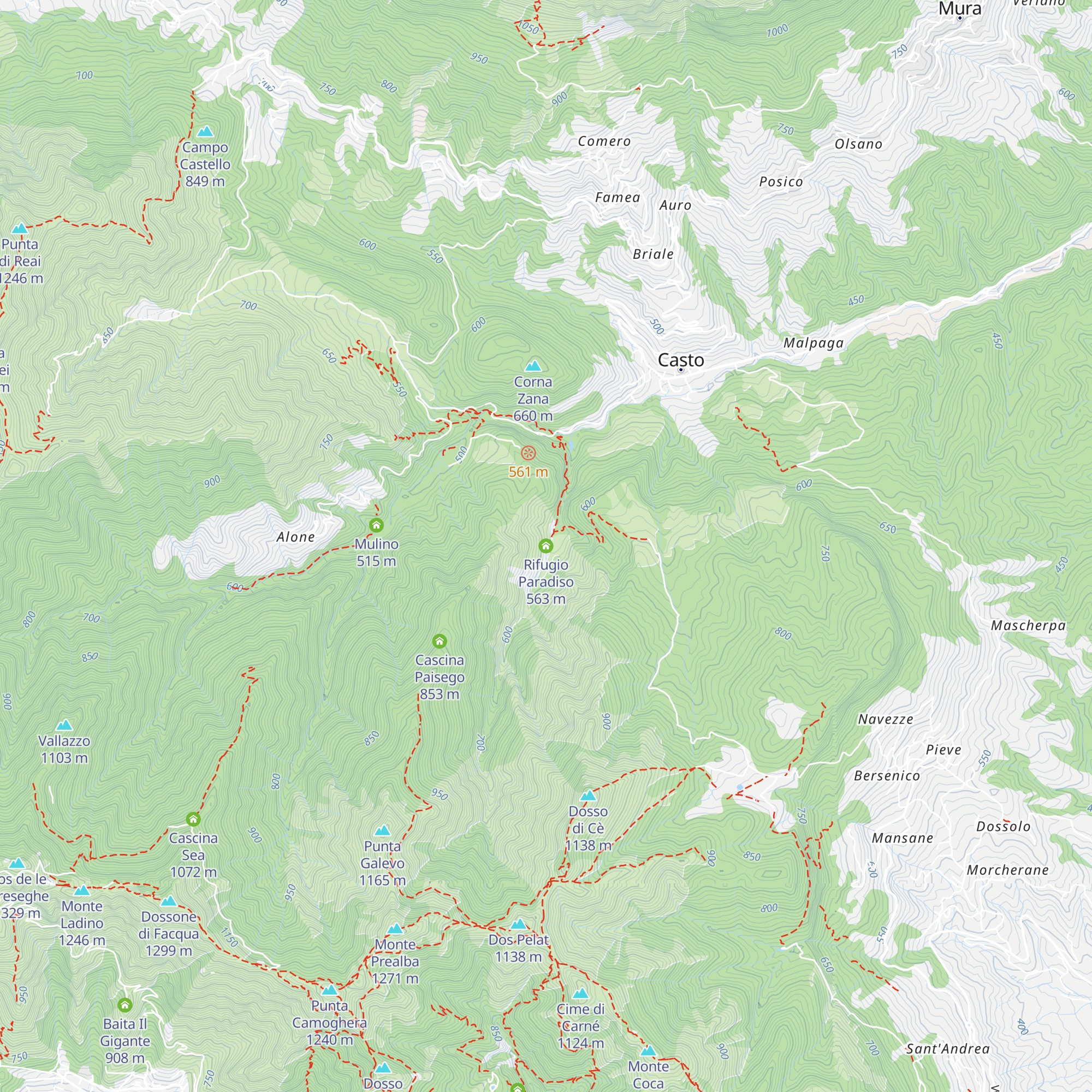 Rifugio Paradiso map